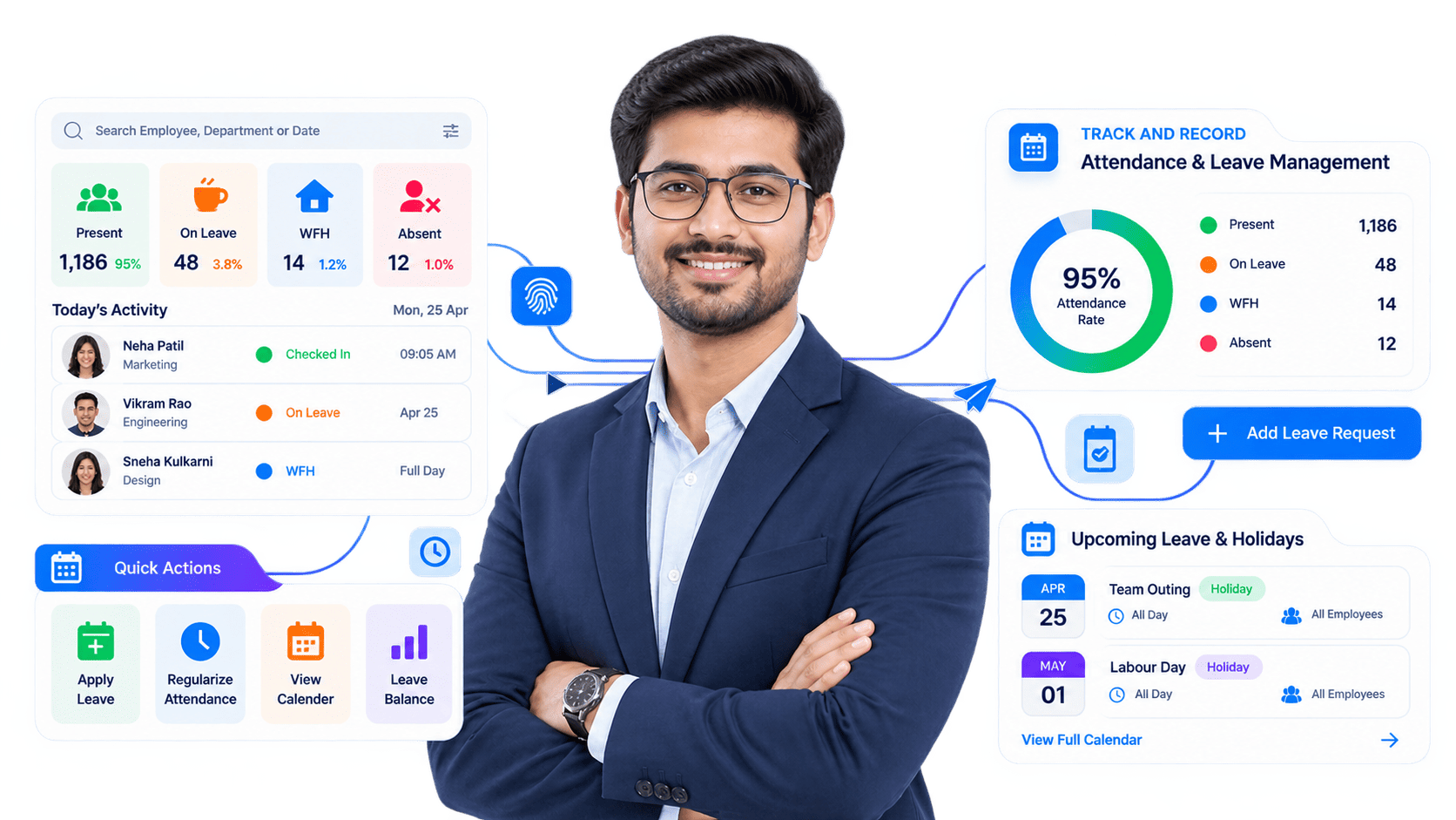 Attendance & Leave Management dashboard