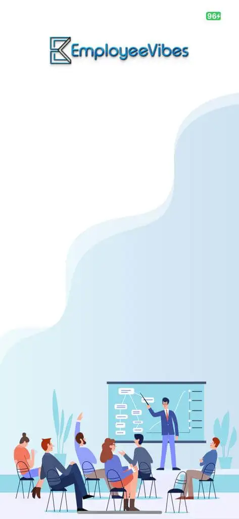 EmployeeVibes Mobile App Screen 1